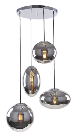Leana taklampe rondell 4lys 60cm krom