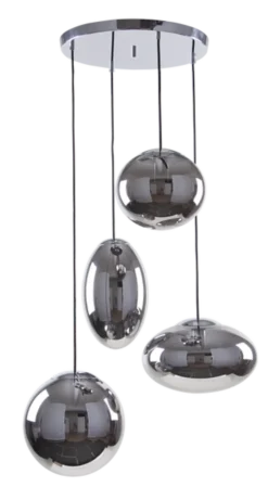 Leana taklampe rondell 4lys 60cm krom