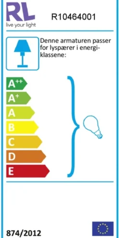 Leavy taklampe 70cm hvit