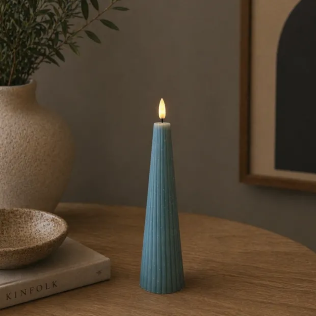 LED Cone kubbelys 21,5cm blå