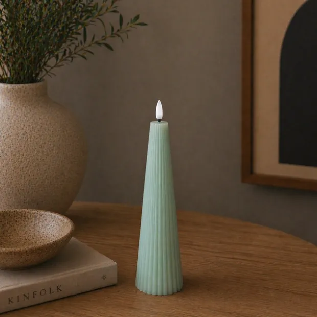 LED Cone kubbelys 21,5cm lys blå