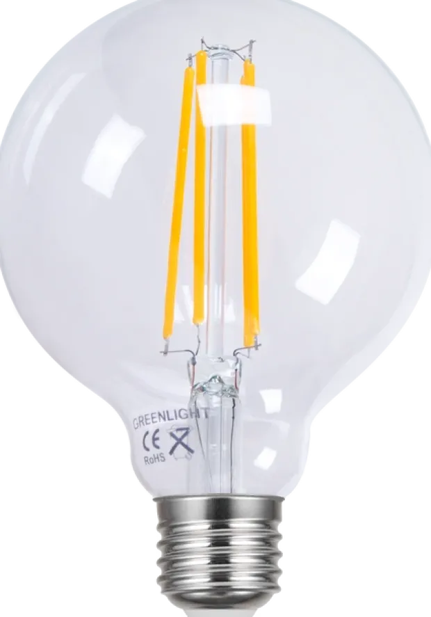 LED E27 globe 9,5cm dimbar 4W 400lm klar