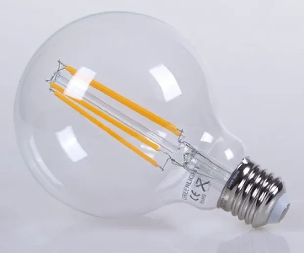 LED E27 globe 9,5cm dimbar 4W 400lm klar