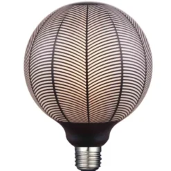 LED E27 globe 12,5cm 3-step dimbar 6W 270lm sort