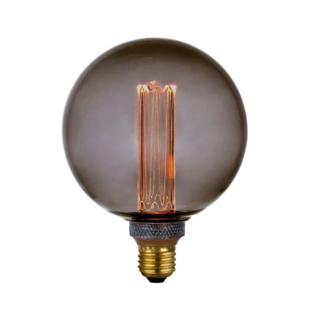 LED E27 globe 12,5cm 3-step dimbar 5W smoke