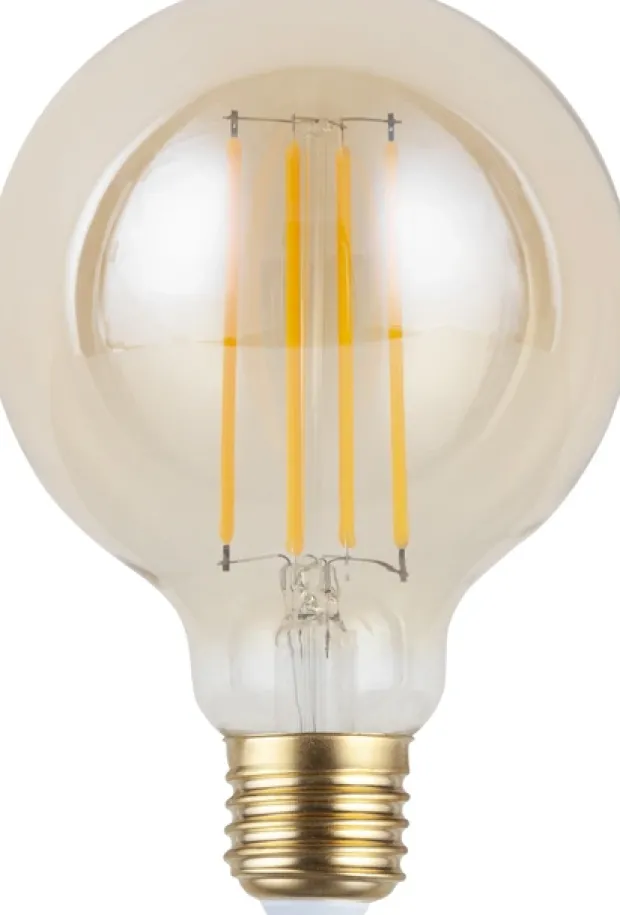 LED E27 globe 9,5cm 4W amber