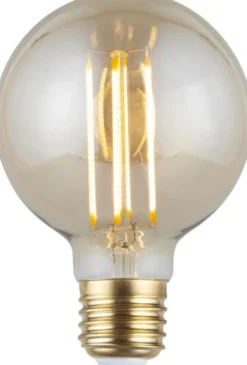 LED E27 globe 9,5cm 4W amber