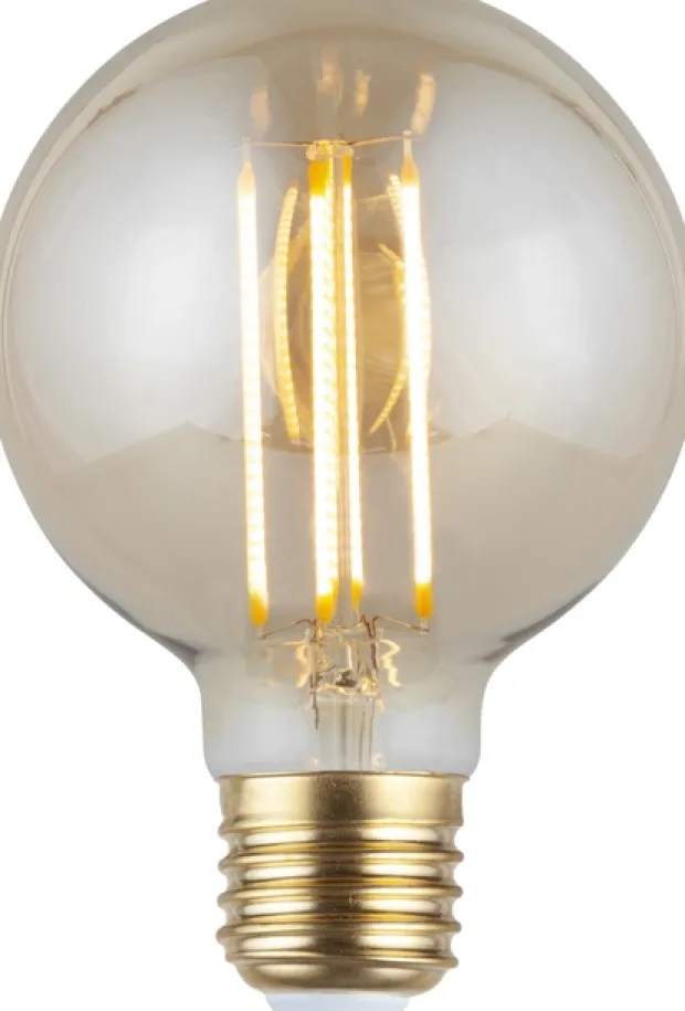 LED E27 globe 9,5cm 4W amber