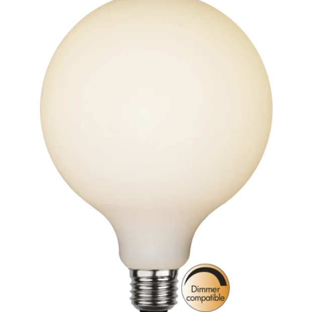 LED E27 globe 12,5cm 5W dimbar hvit