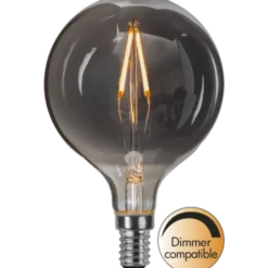 LED E14 globe 8cm 1,4W smoke