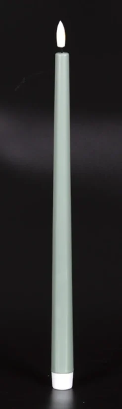 LED Kronelys Long 2pk. grønn
