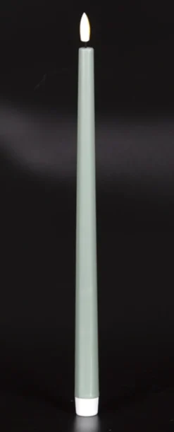 LED Kronelys Long 2pk. grønn
