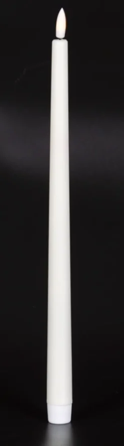 LED Kronelys Long 2pk. hvit
