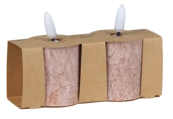 LED Olive telys 2pk. brun