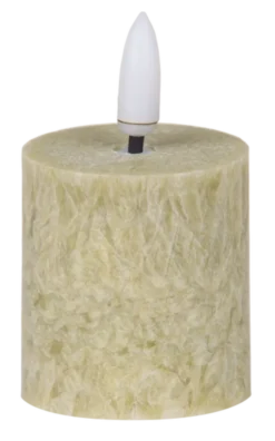 LED Olive telys 2pk. grønn