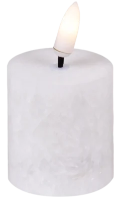 LED Olive telys 2pk. hvit