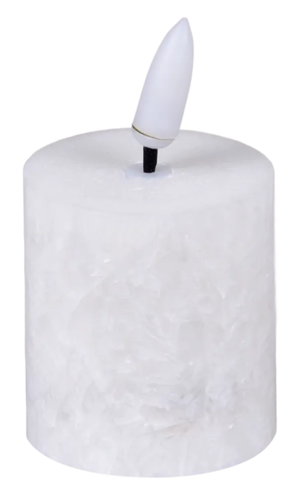 LED Olive telys 2pk. hvit