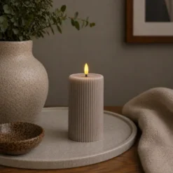 LED Soy kubbelys 15cm grå