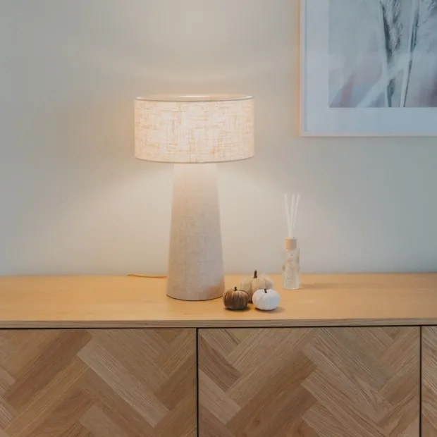 Leeroy bordlampe 30cm beige