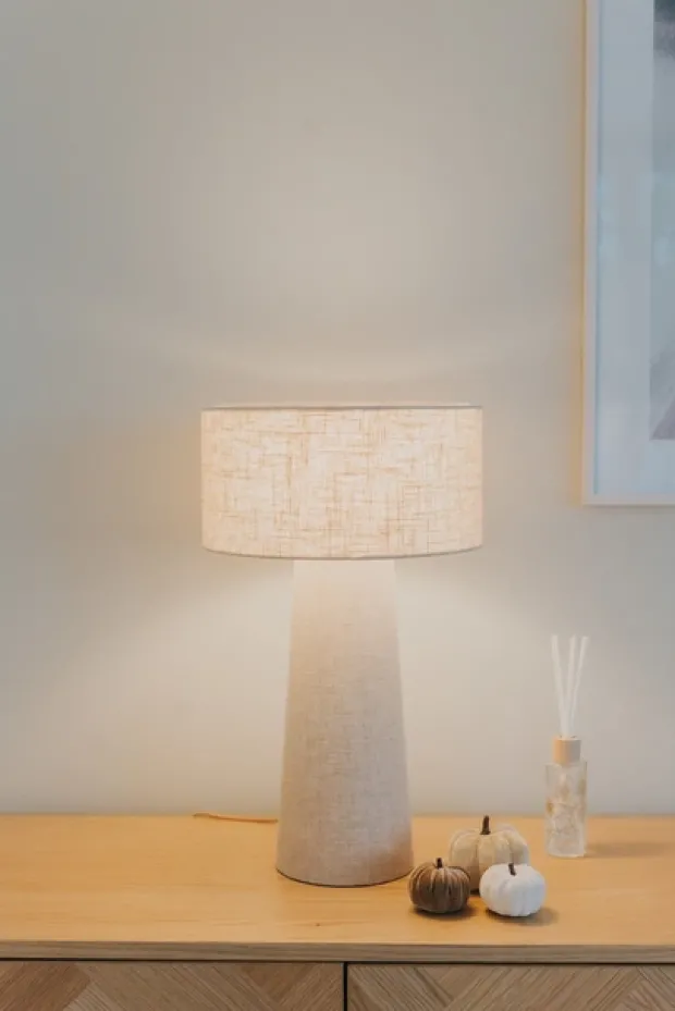 Leeroy bordlampe 30cm beige