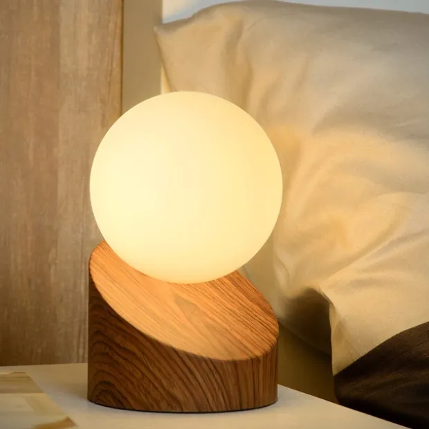 Len bordlampe 16cm brun