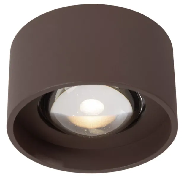 Lenz utelampe takspot 10cm brun