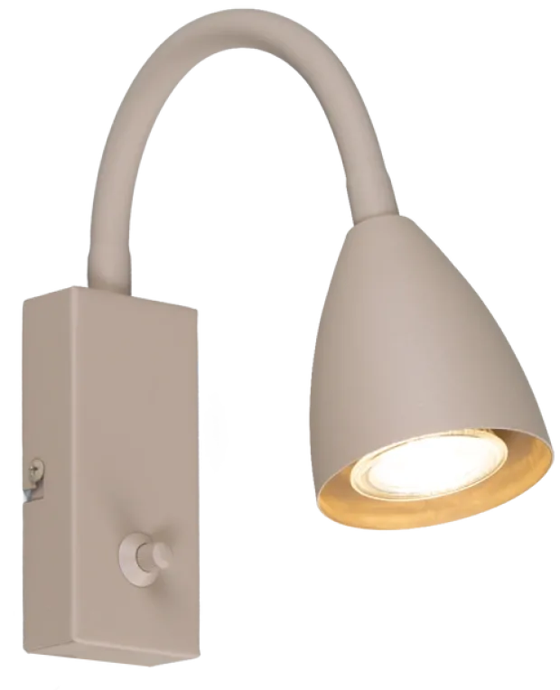Lina Flex leselampe vegg 32cm beige