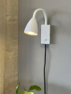 Lina Flex leselampe vegg 32cm hvit