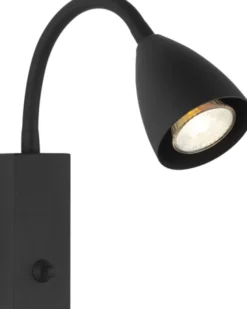 Lina Flex leselampe vegg 32cm sort