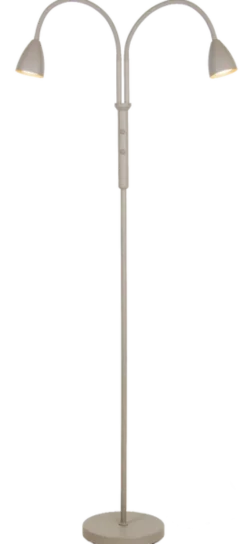Lina leselampe gulv 2lys 150cm beige