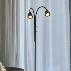 Lina leselampe gulv 2lys 150cm beige