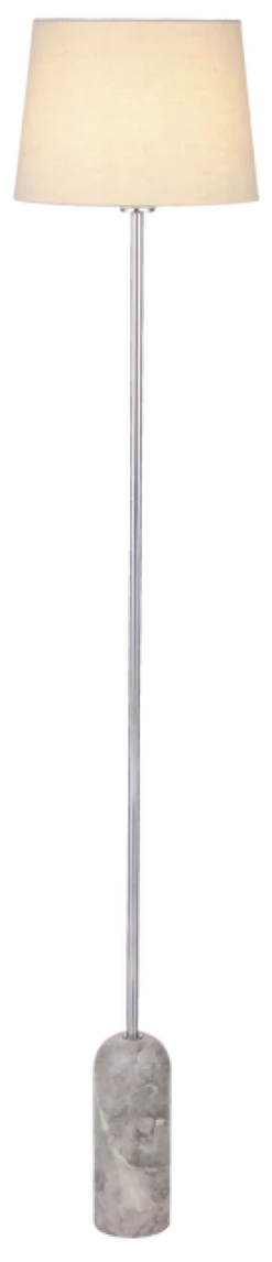 Linea gulvlampe uten skjerm 140cm krom/grå