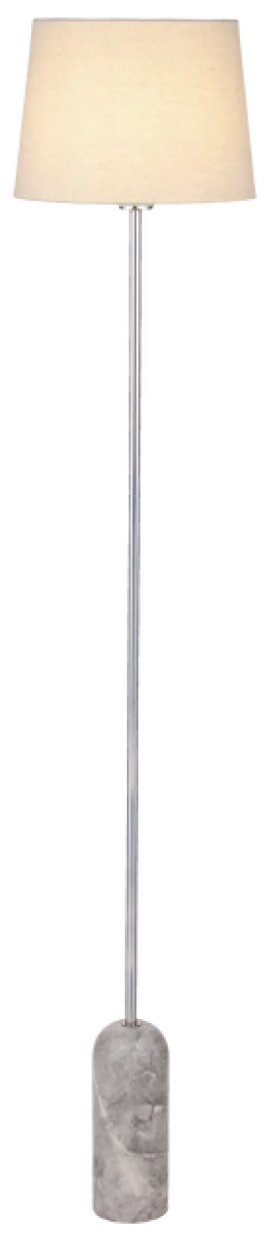 Linea gulvlampe uten skjerm 140cm krom/grå