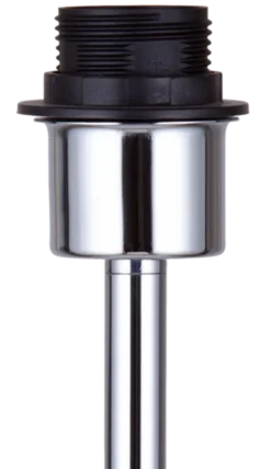 Linea gulvlampe uten skjerm 140cm krom/grå