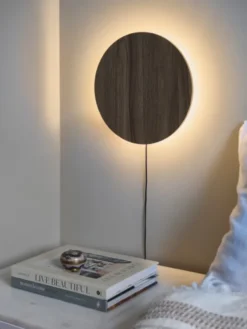 Liza sirkel LED vegglampe 30cm brun