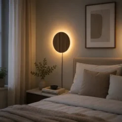 Liza sirkel LED vegglampe 30cm brun
