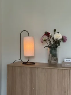 Loop bordlampe 48cm brun