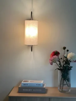 Loop vegglampe 48cm brun