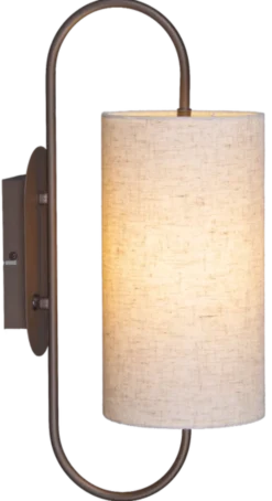 Loop vegglampe 48cm brun
