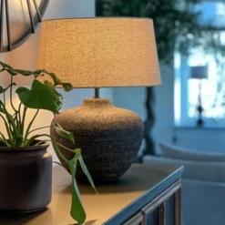 Lou bordlampe 46cm brun