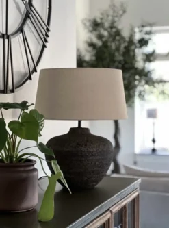 Lou bordlampe 46cm brun