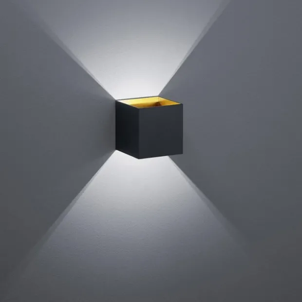 Louis LED vegglampe 10cm sort