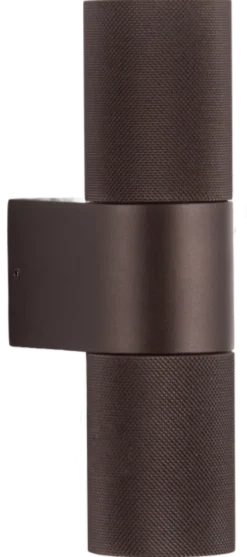 Lucas utelampe vegg 2lys IP54 23cm brun