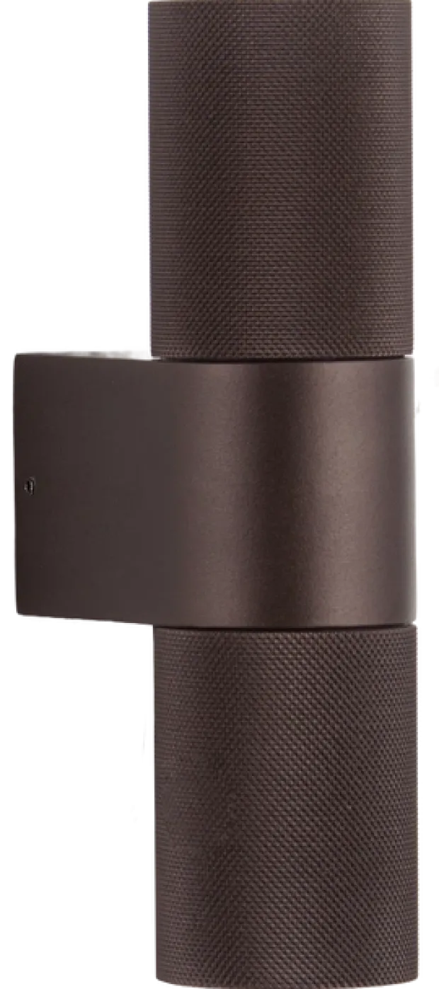 Lucas utelampe vegg 2lys IP54 23cm brun