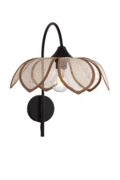 Luftig Lotus vegglampe 41cm natur