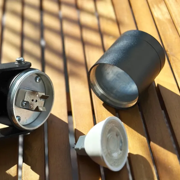 Luna LED utelampe spot IP65 grå