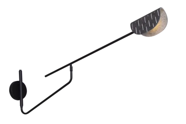 Lunar Arc vegglampe 30,5cm sort