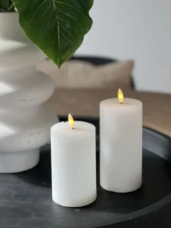 Lun kubbelys rustikk LED 12,5cm hvit