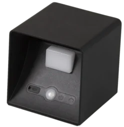 LuxeCharge LED oppladbar utelampe vegg IP54 10cm sort