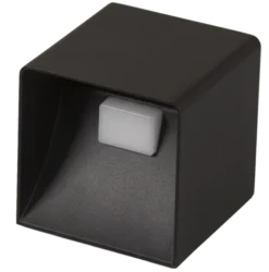 LuxeCharge LED oppladbar utelampe vegg IP54 10cm sort